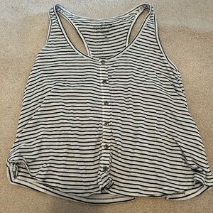 Black & white striped Hollister tank, size small